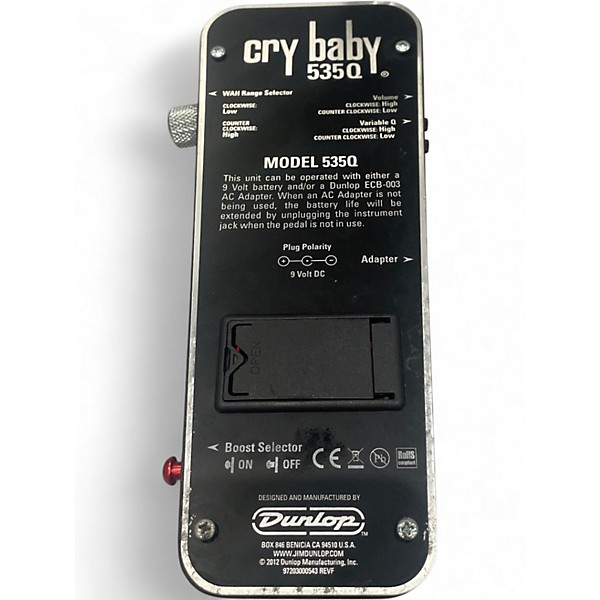 Used Dunlop 535Q Cry Baby Multi-Wah Effect Pedal