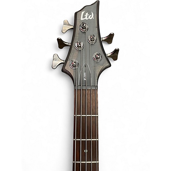 Used ESP LTD B205SM 5 String Trans Black Electric Bass Guitar