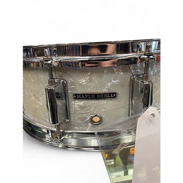 Used Pearl 14in Maple Shell White Drum