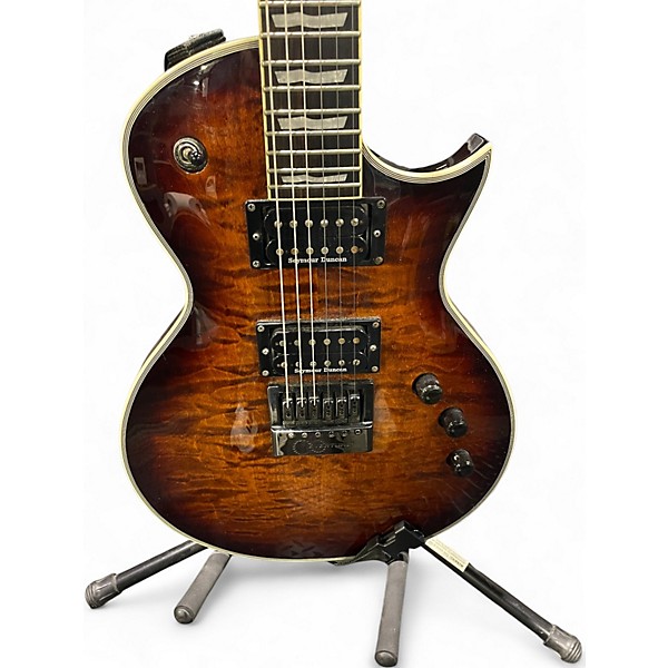 Used ESP LTD EC1000ST Deluxe Dark Brown Sunburst Solid Body Electric Guitar