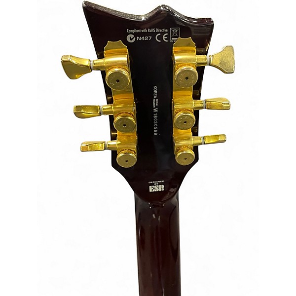 Used ESP LTD EC1000ST Deluxe Dark Brown Sunburst Solid Body Electric Guitar