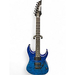 Used Ibanez GRG120QASP Transparent Blue Gradation Solid Body Electric Guitar