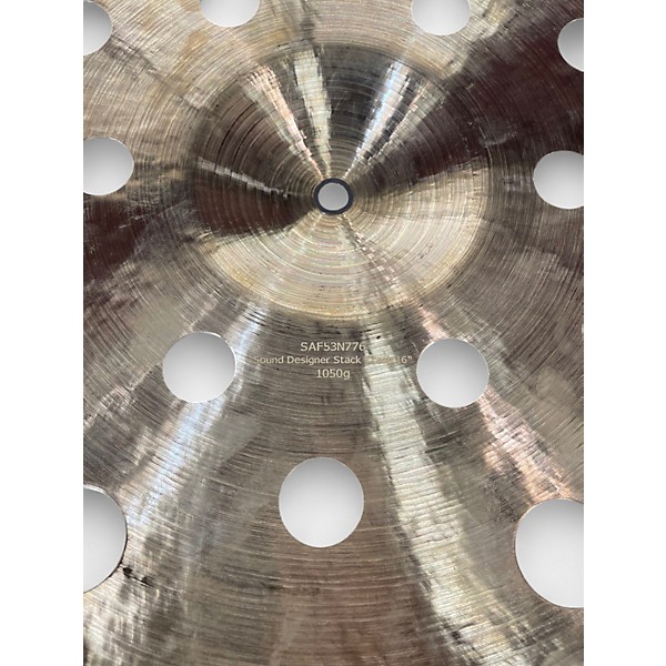 Used Samsun 16in 16 in sound designer stacker crash Cymbal