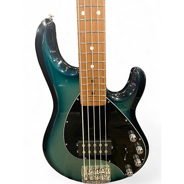Used Ernie Ball Music Man Stingray 5 H Teal Burst Electric Bass Guitar