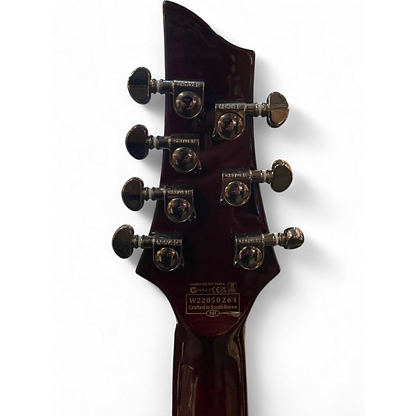 Used Schecter Guitar Research Hellraiser C7 FR 7 String Trans Red Solid Body Electric Guitar