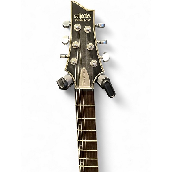 Used Schecter Guitar Research C1 Platinum Trans Black Solid Body Electric Guitar