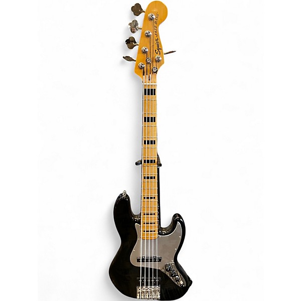 Used Squier 5 STRING STANDARD JAZZ BASS BLACK Electric Bass Guitar