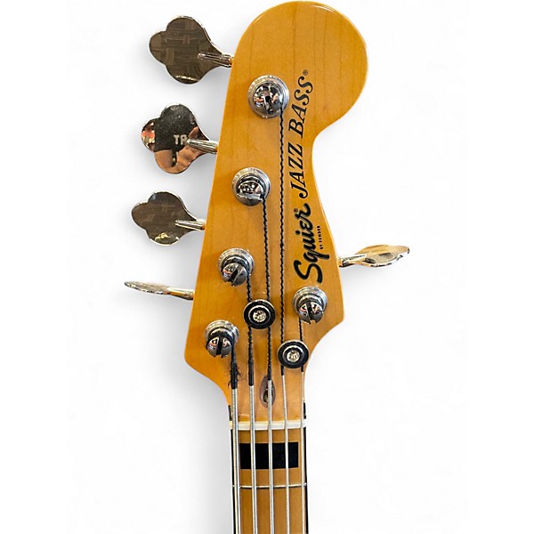 Used Squier 5 STRING STANDARD JAZZ BASS BLACK Electric Bass Guitar