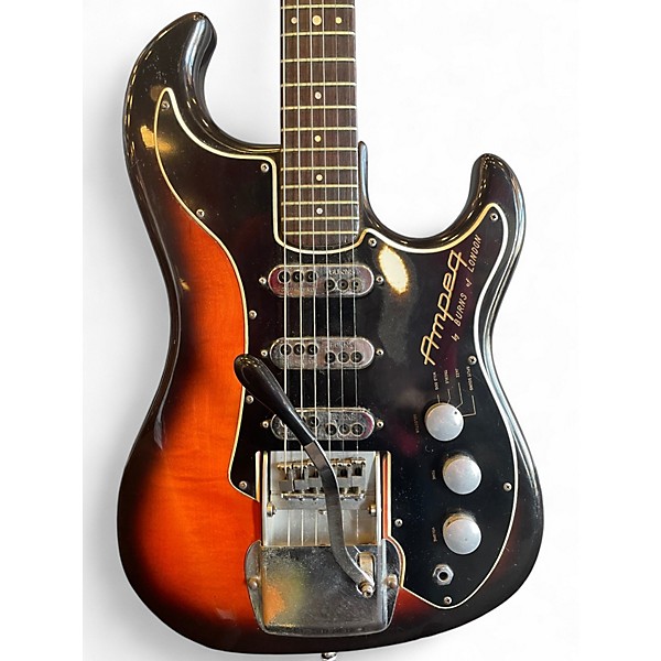 Vintage 1960s Burns Ampeg Jazz Guitar Split Sound 2 Tone Sunburst Solid Body Electric Guitar