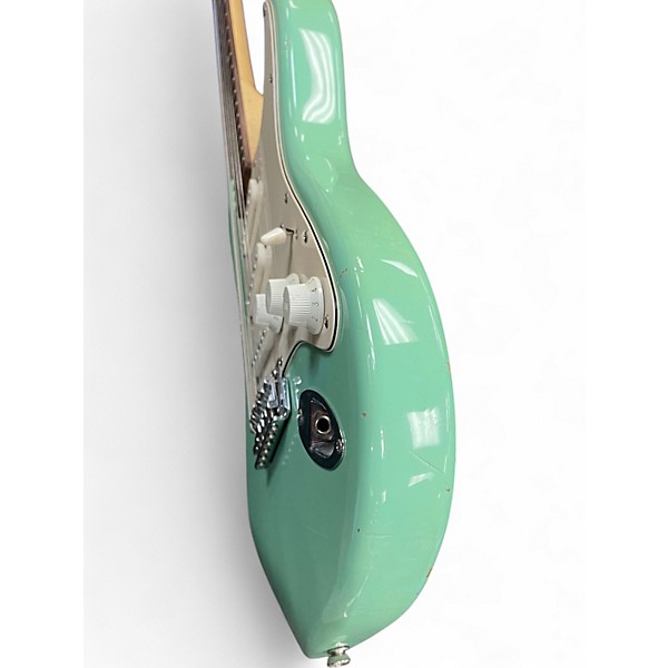 Used Squier Affinity Stratocaster Surf Green Solid Body Electric Guitar