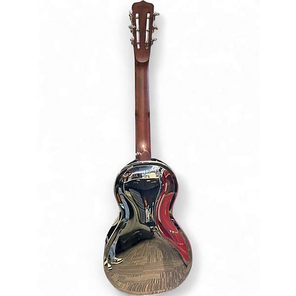 Used Republic Nickel Plated Parlor Rocket Nickel Silver Acoustic Guitar