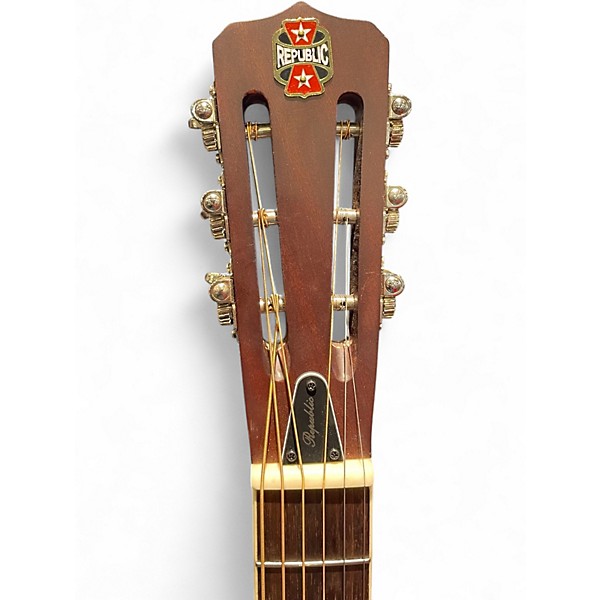 Used Republic Nickel Plated Parlor Rocket Nickel Silver Acoustic Guitar