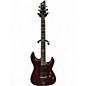 Used Schecter DAMIEN ELITE 6 STRING Crimson Red Burst Solid Body Electric Guitar thumbnail