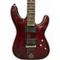 Used Schecter DAMIEN ELITE 6 STRING Crimson Red Burst Solid Body Electric Guitar