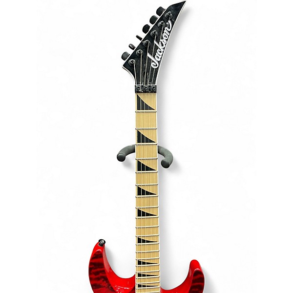 Used Jackson JS34Q Dinky Red with Black Bevels Solid Body Electric Guitar