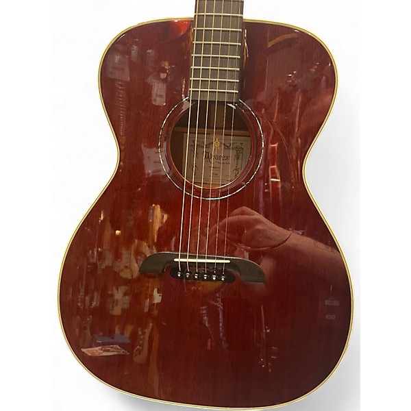 Used Alvarez FYM66HD Natural Mahogany Acoustic Guitar