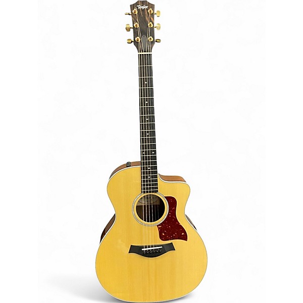 Used Taylor 214CE Deluxe Natural Acoustic Electric Guitar