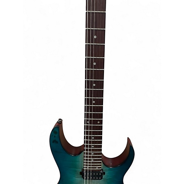 Used 2024 Ibanez RG421PB GREEN BURL Solid Body Electric Guitar