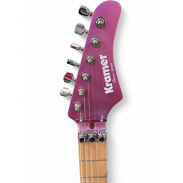Used Kramer beretta Pink Solid Body Electric Guitar