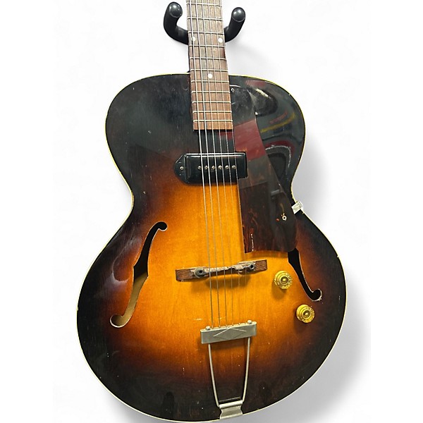 Vintage 1950s Gibson ES-125 2 Color Sunburst Hollow Body Electric Guitar
