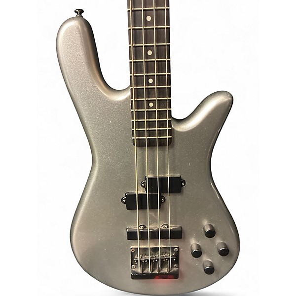 Used Spector Performer 4 Metallic Silver Electric Bass Guitar