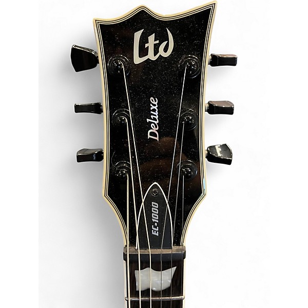 Used ESP EC1000 Deluxe Black Solid Body Electric Guitar