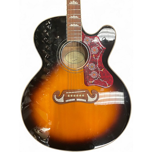 Used Epiphone J-200EC STUDIO Vintage Sunburst Acoustic Electric Guitar