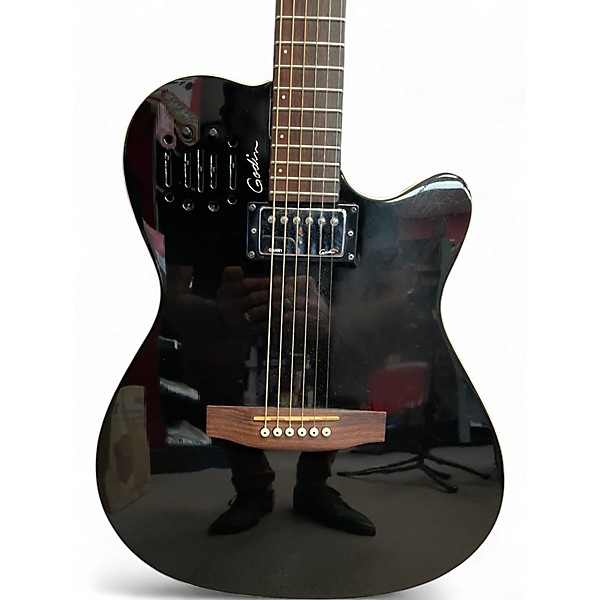 Used Godin A6 Ultra Black Acoustic Electric Guitar