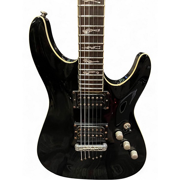 Used Schecter Guitar Research DIAMOND SERIES C1 XXX Gloss Black Solid Body Electric Guitar
