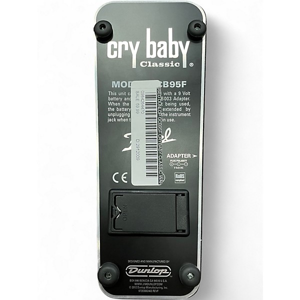 Used Dunlop GCB95F Crybaby Classic Wah With Fasel Inductor Effect Pedal