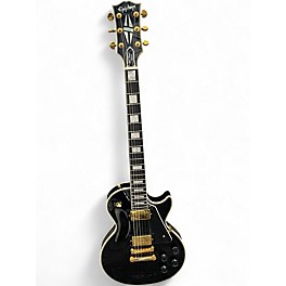 Used Epiphone Les Paul Custom Black and Gold Solid Body Electric Guitar