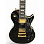 Used Epiphone Les Paul Custom Black and Gold Solid Body Electric Guitar