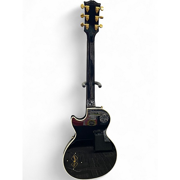 Used Epiphone Les Paul Custom Black and Gold Solid Body Electric Guitar