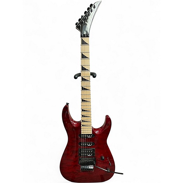 Used Jackson JS34Q Dinky Trans Red Solid Body Electric Guitar