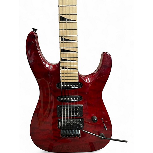 Used Jackson JS34Q Dinky Trans Red Solid Body Electric Guitar