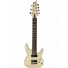 Used Schecter Guitar Research Demon 7 String Olympic White Solid Body Electric Guitar