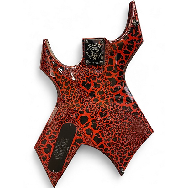 Used B.C. Rich STRANGER THINGS WARLOCK CRACKLE RED Solid Body Electric Guitar