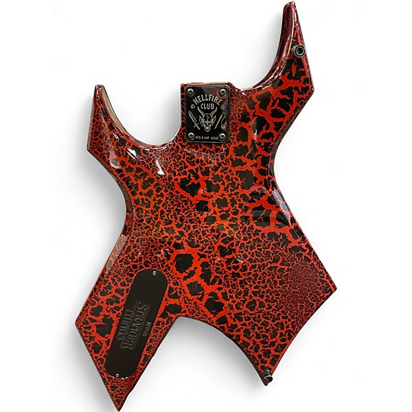 Used B.C. Rich STRANGER THINGS WARLOCK CRACKLE RED Solid Body Electric Guitar