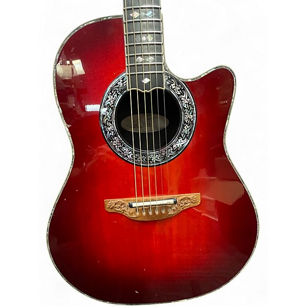 Vintage 1998 Ovation 1869 CUSTOM LEGEND Cherry Sunburst Acoustic Electric Guitar