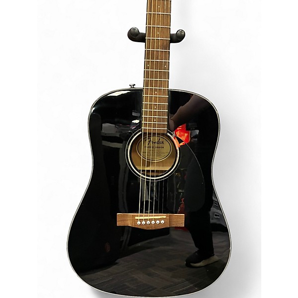 Used Fender CD60 Dreadnought Black Acoustic Guitar