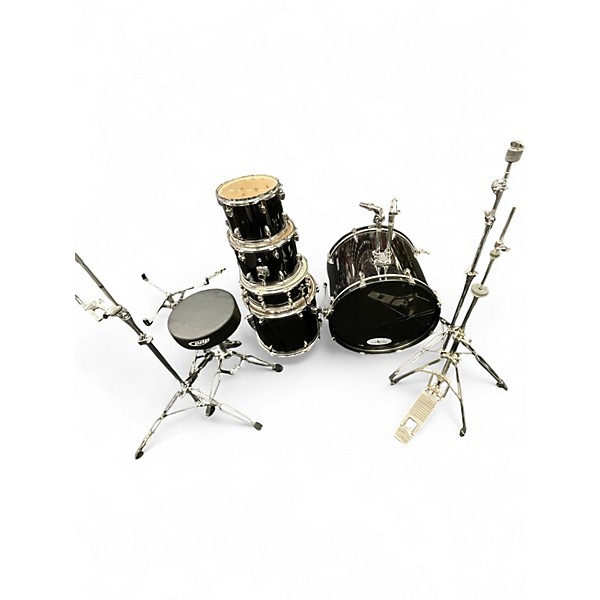 Used SPL 5 Piece Poplar Black Drum Kit