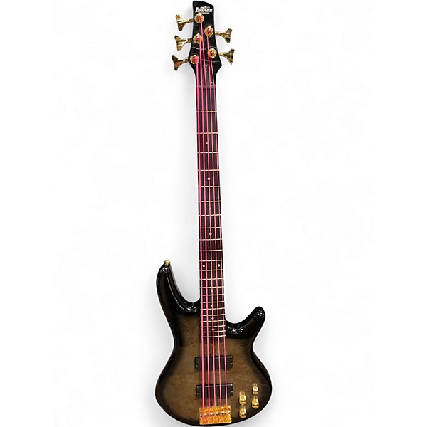 Used Ibanez GSR205 5 String Transparent black burst Electric Bass Guitar