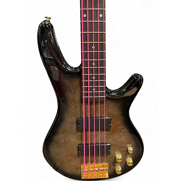 Used Ibanez GSR205 5 String Transparent black burst Electric Bass Guitar