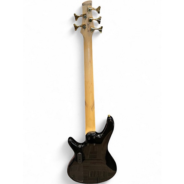 Used Ibanez GSR205 5 String Transparent black burst Electric Bass Guitar