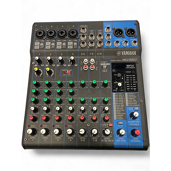 Used Yamaha MG10XU 10 Channel Mixer with Effects Unpowered Mixer