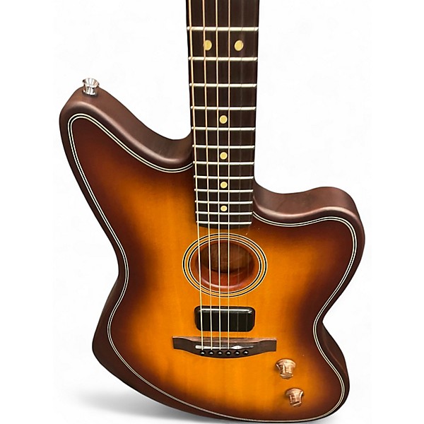 Used Fender ACOUSTASONIC JAZZMASTER Honey Burst Acoustic Electric Guitar