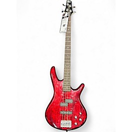 Used Ibanez GIO SOUNDGEAR Crimson Red Trans Electric Bass Guitar