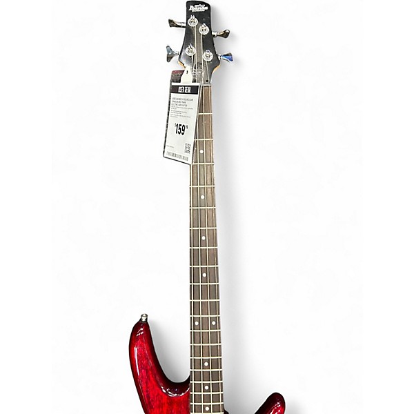 Used Ibanez GIO SOUNDGEAR Crimson Red Trans Electric Bass Guitar