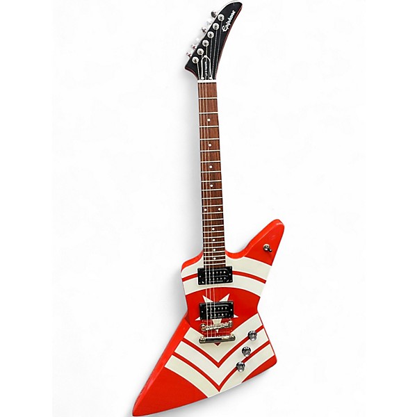 Used Epiphone Jason Hook M-4 Explorer Red and White Solid Body Electric Guitar