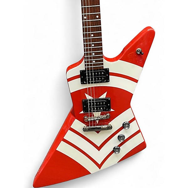 Used Epiphone Jason Hook M-4 Explorer Red and White Solid Body Electric Guitar